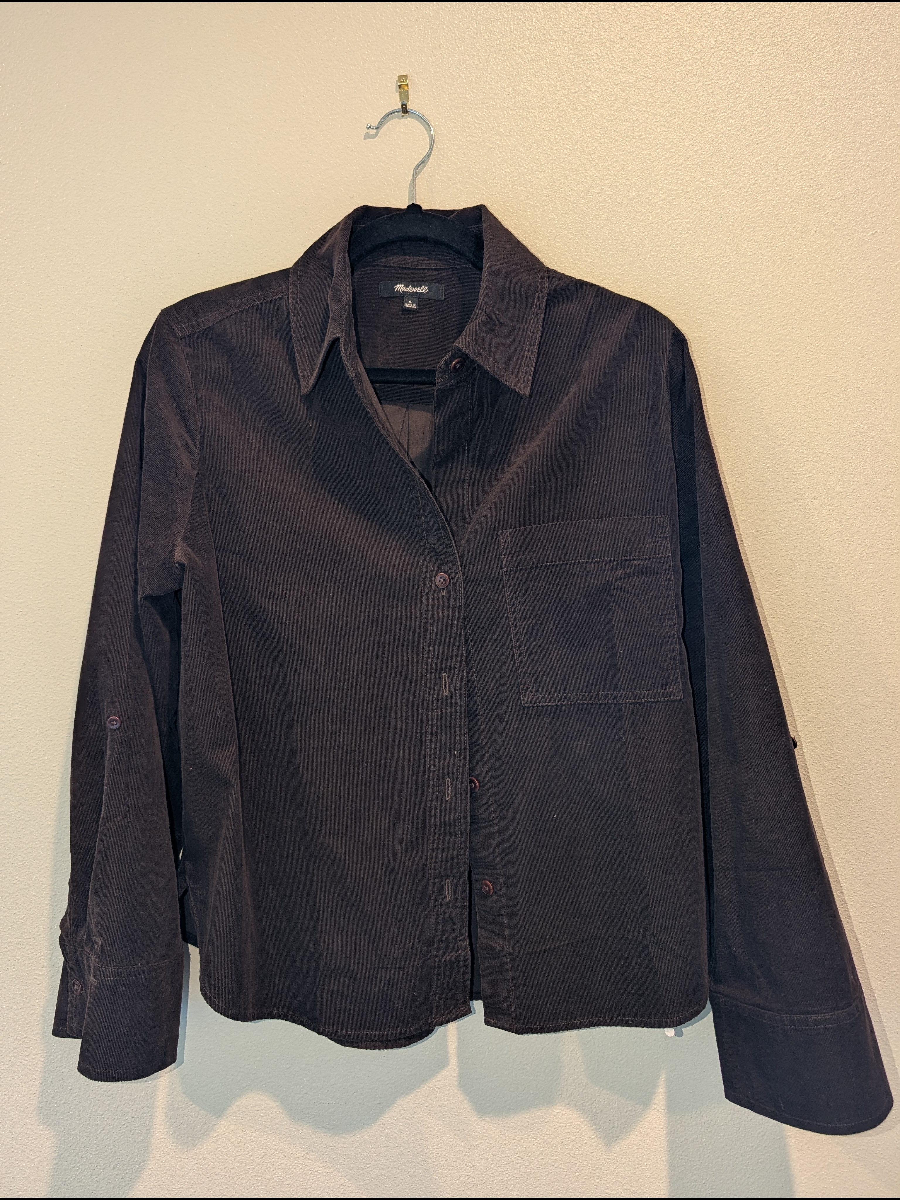 Madewell Deep Brown Corduroy Shirt